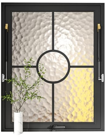 HJLKDYM ESS-Schiebefenster Aus Aluminiumlegierung Lassen Sich Nach Oben Und Unten Schieben, Glas Ist EIN Bewegliches 8-mm-Fenster Geeignet Für Schlafzimmer Und Wohnzimmer(Schwarz,40x50cm)