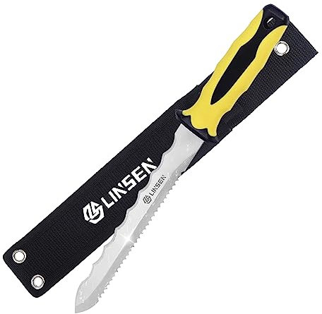 paxlloonge Dämmstoffmesser - Länge 340mm, 200mm Edelstahl Doppelklinge, Gelb