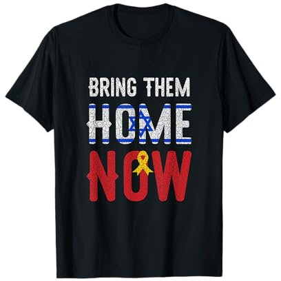 Bring Them Home Now Drapeau d'Israël avec ruban jaune style vintage T-Shirt