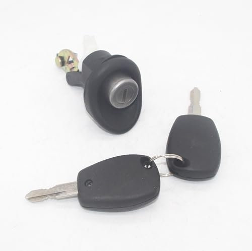 DEMULAX Heckklappen-Kofferraum-Rückstellschloss mit Zwei Schlüsseln, für, for Renault, TWINGO Logan 7701367940 Fahrzeug-Schließzylinder-Set