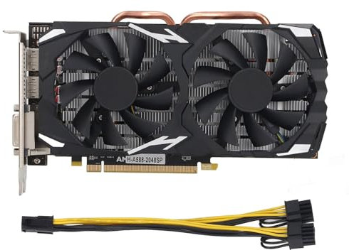 Gucagle Radeon RX 580 8GB GDDR5 Graphics Card Dual Fan DP HDMI DVI Output