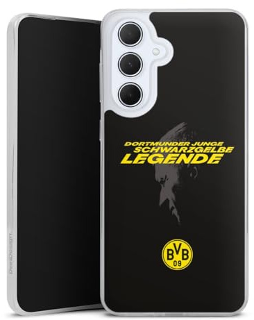 Slim Case kompatibel mit Samsung Galaxy A 36 5G Silikon Handyhülle transparent Hülle extra dünn Marco Reus Borussia Dortmund BVB