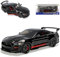 alles-meine.de GmbH Ford Shelby Mustang GT500 VI Coupe Schwarz mit Streifen in Rot Modell Ab 2014 Version Ab 2020 1/18 Solido Modell Auto mit individiuellem Wunschkennzeichen