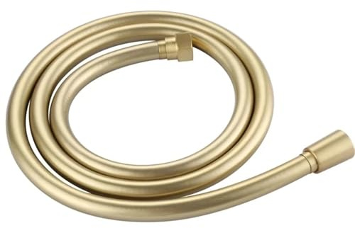 YMYGCC Flexible Douche Tuyau de Douche Flexible en PVC, Tube de Douche Flexible for Salle de Bain, Pomme de Douche 1.5/2/3/4M, Accessoires de Tuyau de Douche Noir Argent doré(Golden,300cm)