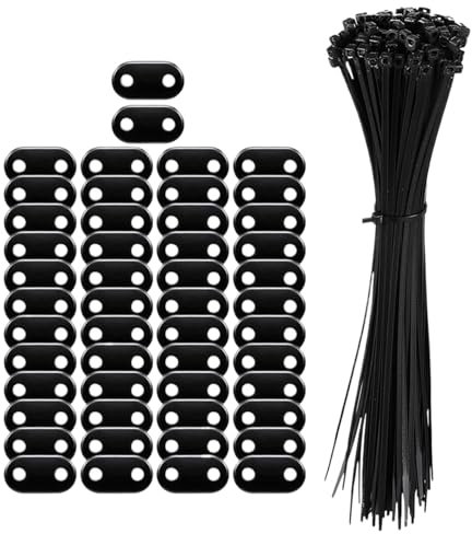 Zaunmontage-Kit – PVC Sichtschutzzaun Befestigungen Halterung | wetterfeste UV-beständige Barriere Befestigung Zubehör Set für Balkongeländer Terrasse Garten Verwendung