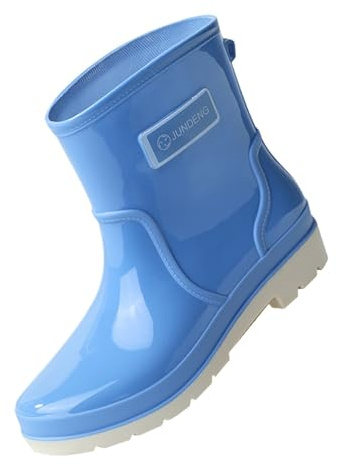 Laquieio Stivali Da Acqua Donna Pioggia Economici Impermeabili Antivento Molto Comodi Gomma Scarpe Da Lavoro All'aperto Stivali di Gomma Per Donna -1