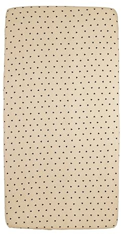 Meyco Spannbettlaken Kinderbett 60x120cm Jersey Spannlaken Sweet Heart | 100 % Baumwolle - Oeko Tex zertifiziert - Spannbetttuch - Rundum-Gummizug - atmungsaktiv & hautfreundlich