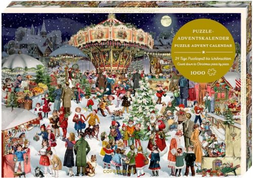 Puzzle-Adventskalender – Nostalgischer Weihnachtsmarkt