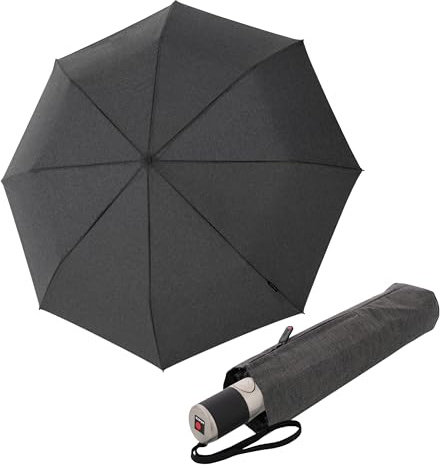 Knirps Taschenschirm C.241 Chrome Matt Medium Duomatic - Melange Black