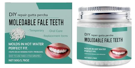 CFEWV Empaste Dental Provisional, Cemento para Dientes Modelable, Reparación de Dientes Falsos, Ideal para Reparaciones Dentales Temporales y Cosplay Halloween, Fácil de Usar(A)