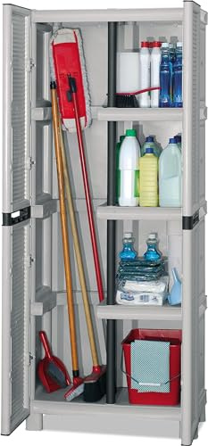 ARTPLAST Concert Mittelhoher Schrank aus Polypropylen, Hellgrau, 172x70x39