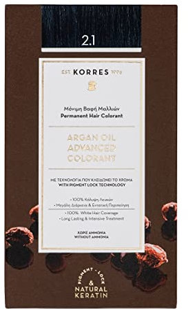 Korres ARGAN OIL ADVANCED COLORANT 2,1 BLUE BLACK