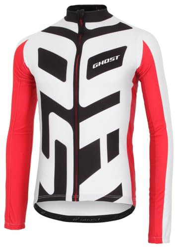 Ghost Radtrikot lang Performance Jersey Long White/red 2017 (XXL)