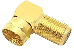 ARLI 20x Sat F-Winkelstecker vergoldet – 90° Winkeladapter F-Kupplung auf F-Stecker für Koaxkabel SAT Receiver LNB