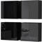 Mirjan24 Kommode Vigo Quadrat, Hängeschrank Sideboard Highboard, Anrichte, Mehrzweckschrank, Wohnzimmerschrank, Schrank (Schwarz/Schwarz Hochglanz)