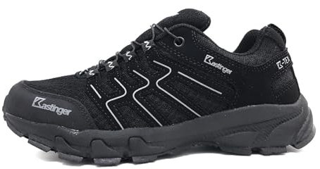 Kastinger Trailrun Wasserdichter Damen und Herren Outdoor-Halbschuh, K-TEX Membran für Wasserdichtigkeit und Atmungsaktivität, Schnellschnürung, Multisportschuh, black/charcoal, 37