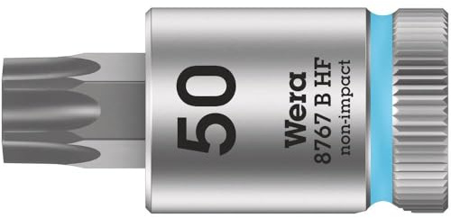 Wera 8767 B HF TORX® Zyklop Bitnuss mit 3/8-Antrieb mit Haltefunktion, TX 50 x 38.5 mm
