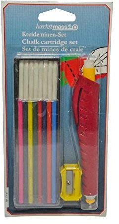 DIE NÄHZWERGE HOECHSTMASS Signet Color: Kreideminen-Set mit Minenhalter und Anspitzer | Markier- & Anreißwerkzeug zeichnen markieren nähen zuschneiden Schneiderei - deutsches Made in Germany