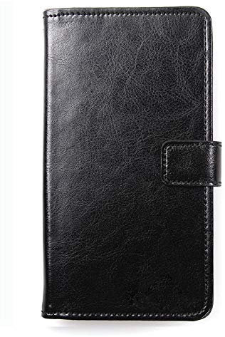 Dingshengk Black Luxury Phone Slim Leather Flip Protective Wallet Cover Case Skin for Argos Bush 5 Inch Android Smartphone