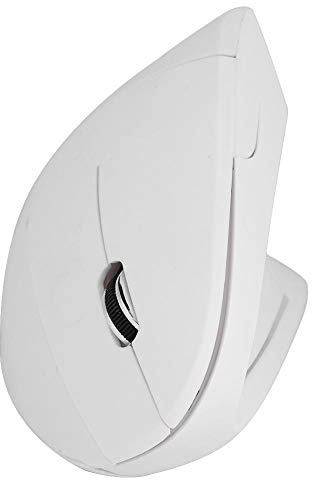ASHATA Ergonomische Optische Maus, 2.4G Wireless Funkmaus Optische Vertikale kabellose Maus Vertical Mouse,Tragbar Optische Maus Einstellbar 800/1200/1600 DPI,für PC Laptop Notebook