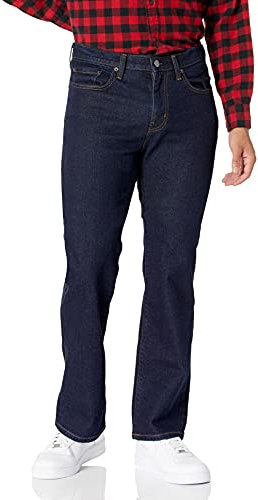 Amazon Essentials Men's Straight-Fit Bootcut Jeans, Rinsed, 32W / 34L