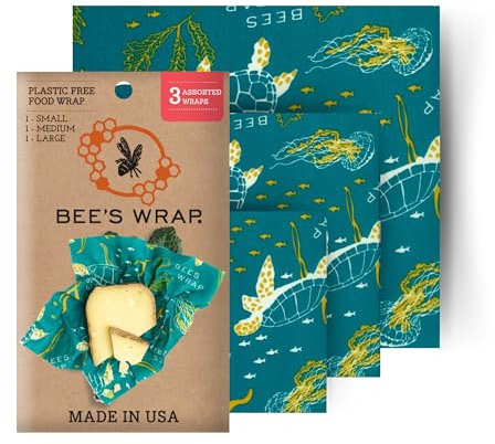 BEES WRAP Food Wrap Ocean Print Assorted Sizes, 1 EA