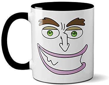 SMARTYPANTS Maurice Face Big TV Series Mouth Mug - Comedy Ceramic Coffee Mug Hot Drinks Gift (Black Handle)