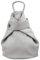 SH Leder Leichter echt Leder Damenrucksack CityRucksack Daypack Frauen Rucksack in Genarbt Rindleder 29x34cm Pamela G2517 (Hell Grau)