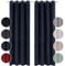 Blumtal Verdunklungsvorhänge 2er Set - Thermovorhang Hitzeschutz - Vorhang blickdicht mit Ösen - Gardinenschals mit Schlaufen - Thermovorhang - Gardinen 225x140cm - Curtains for Bedroom - Vorhang Blau