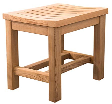 RTY-BY Badehocker Duschhocker Dusche Bank aus Holz Badezimmer Sitz Hocker Holz Bath Spa Badezimmer-Speicher-Organisator-Stuhl for senioren Behinderte Indoor Outdoor, Max.250kg (Size : 37×31×40cm)