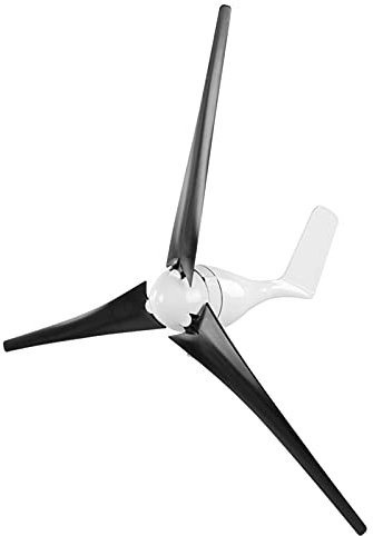 Generador de turbina de viento, generador de molino de viento 1200W Empresas de turbina de viento 3 palas Controlador de viento Kit de generador de turbina para carga marina doméstica(Black 24V)