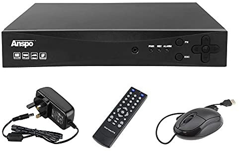ANSPO 4 Channel CCTV DVR Recorder 4CH H.264 5-in-1 1080P HD VGA HDMI BNC (4 CH - 1TB)