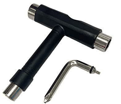 Kami-So T5 Skate Tool - Multifunktionales Skateboard-Werkzeug für Skateboards, Rollschuhe und Longboards - Schwarz, Größe S