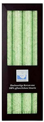 Kerzenfarm Hahn Stearin Stabkerze Set, mint