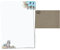 PRESENTOU Briefpapier bedruckt 120 Gramm Papier | Motivpapier Urkundenpapier Urkunde Speisekarte Liebesbrief (Blumen & Braun, 25 + 25 Bögen + Umschläge)
