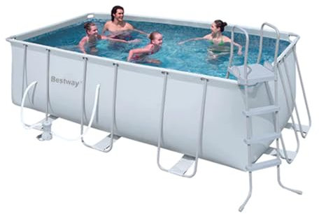 Piscina Power Steel Frama exterior tierra rectangular 412 x 201 x 122 cm