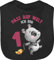 Baby Lätzchen - 1. Geburtstag - Pass auf Welt ich bin eins mit Panda - Unisize - Schwarz - geschenk 1 einjährige jahr alt babylatz 1geburtstag schon babylätzchen 1.geburtstag jetzt latz 1st