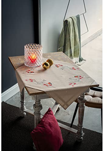 Vervaco Snowhare and Bullfinch Tablecloth Kit