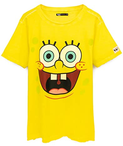 SPONGEBOB SQUAREPANTS T-Shirt Unisex Adults | Mens Womens Yellow Spongebob Pink Patrick OR Green Squidward Characters | Short Sleeve Cotton XXL