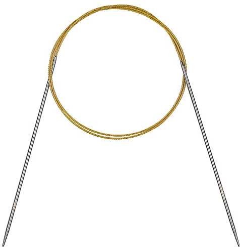 Aeelike 100 cm Rundstricknadeln Set, 2,75 mm Edelstahl Rundstricknadeln mit Farbiges Stahlseil, Metall Rundstricknadel Set, Ergonomische Stricknadeln Rundstricknadel für Anfänger, Erwachsene, Profis