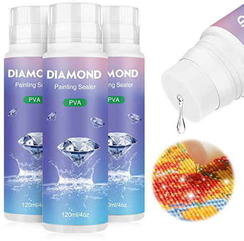 NAIMOER Diamond Painting Versiegelung für glitzernde Bilder & festen Halt Steinchen, Diamond Painting und Puzzle Zubehör, Versiegelung für Diamant Malerei (360 ml)