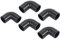 PATIKIL UPVC Tuyau Raccord Coude 16mm Prise, 5 Paquet 90 Degré Adaptateur Connecteur, Gris