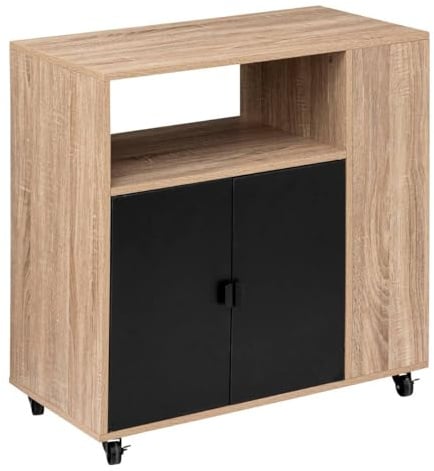 FIVE 5five Aliaj Sideboard mit 3 Ebenen, Schwarz