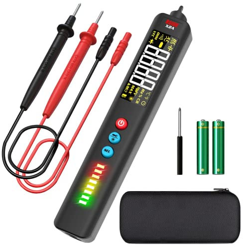 BSIDE Non Contact Electrical Tester Pen Type Smart Multimeter with EBTN LCD Display Multifunction Voltage Tester Resistance Diode Continuity Frequency Tester with NCV Flashlight