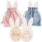 Papierdrachen 2 Ostersäckchen in Hasenoptik - 13x15 cm - Musselinoptik in rosa und blau - inklusive hochwertiger Holzcutouts - Altzernative zum Geschenkpapier