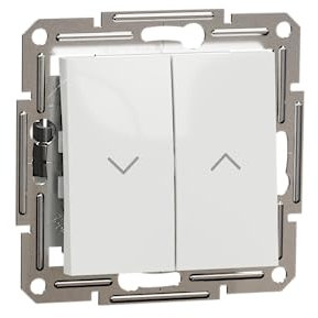 Schneider Electric Asfora EPH1370121D - Pulsador de persiana (10 A-250 V, empotrable, pinzas), color blanco
