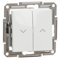 Schneider Electric Asfora EPH1370121D - Pulsador de persiana (10 A-250 V, empotrable, pinzas), color blanco