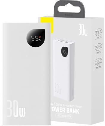 Fast Charge Power Bank Baseus Adaman2 10000mAh 30W White