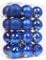 24 Pieces 60mm Christmas Balls Ornaments for Tree - Shatterproof Large Hanging Ball Decorations for Xmas Holiday Wedding Party, Royal Blue