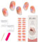Boloshine 20 Pcs Nagelfolie Selbstklebend, Full Warps UV Gel Strips Gelnägel zum Aufkleben, Halbgehärtete Gel Nagellack Aufkleber, Wasserdicht Nagelsticker für Frauen Mädchen, Warmes Tageslichtfließen